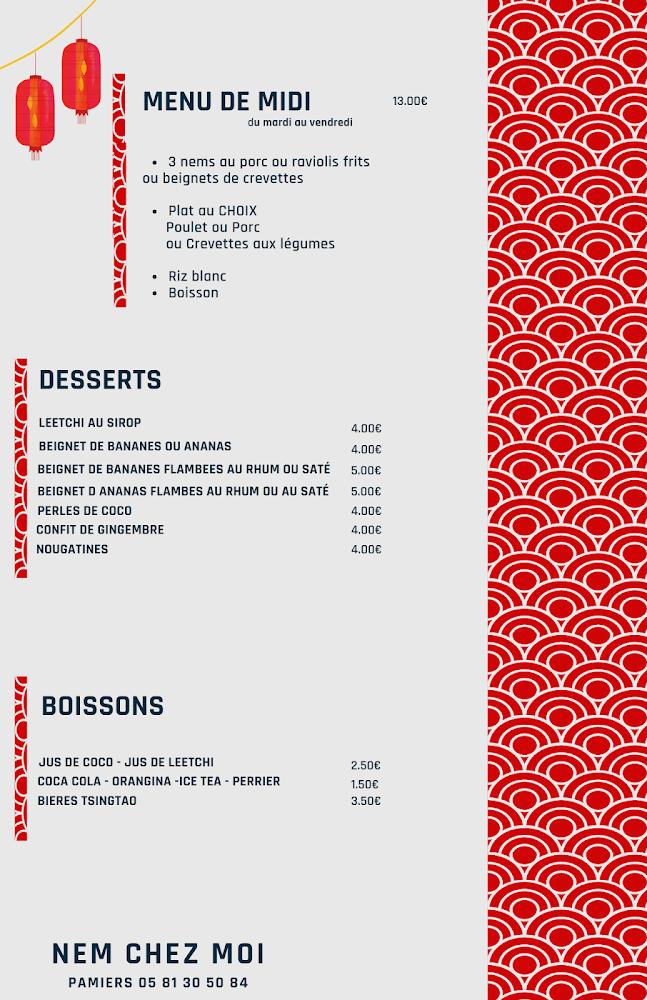 Nem Chez Moi - Menu Image 3